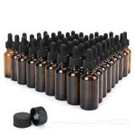 48-Pack Amber Glass Dropper Bottles, 1 oz