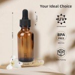48-Pack Amber Glass Dropper Bottles, 1 oz
