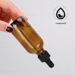 48-Pack Amber Glass Dropper Bottles, 1 oz