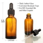 12 Pack Amber Glass Dropper Bottles with Funnels