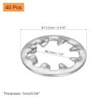 40Pcs Stainless Steel Internal Tooth Washers - 1/4-Inch