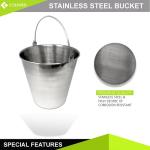 Edu-Labs 12 QT Stainless Steel Lab Bucket
