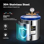 VIVOHOME 3 Gallon Vacuum Chamber for Degassing