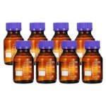 8 Pack 250ml Borosilicate Glass Storage Bottles