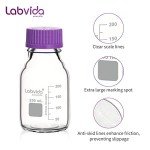 Labvida 250ml Borosilicate Media Storage Bottles - 6 Pack
