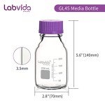 Labvida 250ml Borosilicate Media Storage Bottles - 6 Pack