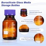 8 Pack 250ml Borosilicate Glass Storage Bottles