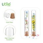 50pcs Glass Test Tubes with Cork Stopper & Brush