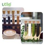 50pcs Glass Test Tubes with Cork Stopper & Brush