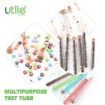 50pcs Glass Test Tubes with Cork Stopper & Brush