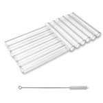 12 Pcs 3" Borosilicate Glass Tubes with Brush