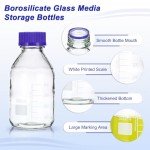 4 Pack 500ml Borosilicate Glass Storage Bottles