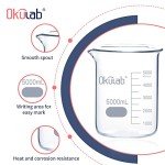 5000mL Low Form Glass Beaker - Graduated, Borosilicate