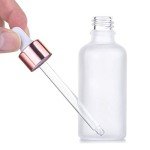 12 Pack Frosted Glass Dropper Bottles with Caps