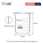 5000mL Low Form Glass Beaker - Graduated, Borosilicate