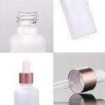 12 Pack Frosted Glass Dropper Bottles with Caps