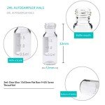 100 Pack of 2ml HPLC Vials with Caps