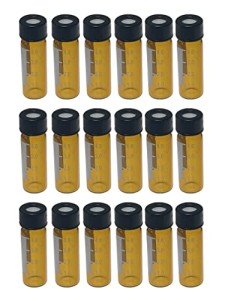 MUHWA 4ml Amber HPLC Autosampler Vials - 100 Pack