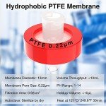 SimPure PTFE Syringe Filters, 0.22μm, 100 PCS