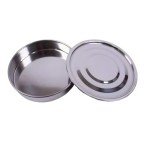 Stainless Steel Lab Sieve Pan with Lid 20cm