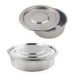 Stainless Steel Lab Sieve Pan with Lid 20cm