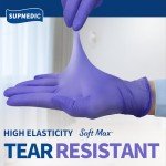 Purple Nitrile Exam Gloves, Powder-Free, Box of 100