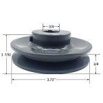 3.75" Cast Iron Single Groove V-Belt Pulley