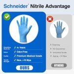 Schneider Blue Nitrile Exam Gloves - 100 Count