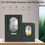 3D Printer Enclosure with Storage & LED Light