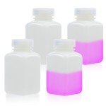 Labvida 250ml Square HDPE Reagent Bottles - 4 Pack
