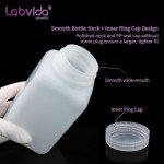 Labvida 250ml Square HDPE Reagent Bottles - 4 Pack