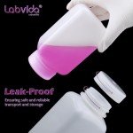 Labvida 250ml Square HDPE Reagent Bottles - 4 Pack