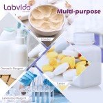 Labvida 250ml Square HDPE Reagent Bottles - 4 Pack