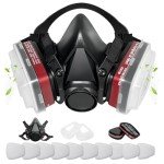 Black Chemical Respirator Mask with 6001 Filters