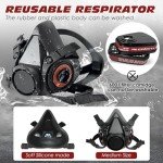 Black Chemical Respirator Mask with 6001 Filters