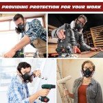 Black Chemical Respirator Mask with 6001 Filters