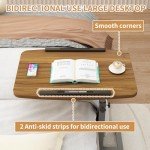 Furist Adjustable Rolling Bedside Table with Wheels