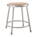 Heavy Duty Grey Steel Stool - 18" Height