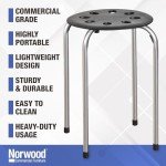 Norwood Stacking Stools for Kids and Adults, 5-pack