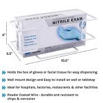 Wall-Mount Wire Rack for Gloves and Tissues