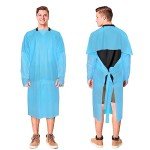X-Large Blue Disposable Isolation Gowns - Pack of 25