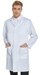 Unisex Long Sleeve Professional Lab Coat, White