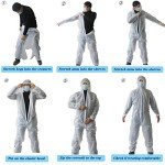 VVicogard Disposable Hooded Coveralls with Zipper