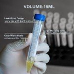 15ml Plastic Centrifuge Tubes with Rack - 100 PCS