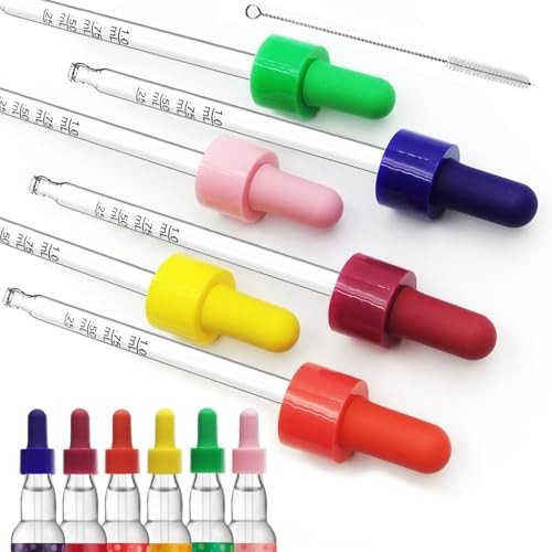 Colorful Glass Dropper Pipettes for SodaStream Flavors