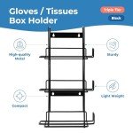 Wall-Mount Triple Glove Holder – Durable Metal Organizer