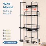 Wall-Mount Triple Glove Holder – Durable Metal Organizer