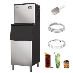 360 lb Commercial Ice Maker with Storage Bin