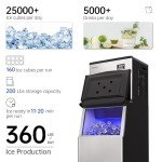 360 lb Commercial Ice Maker with Storage Bin