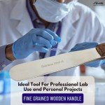 Wood-Handled Lab Spatula with Stainless Blade